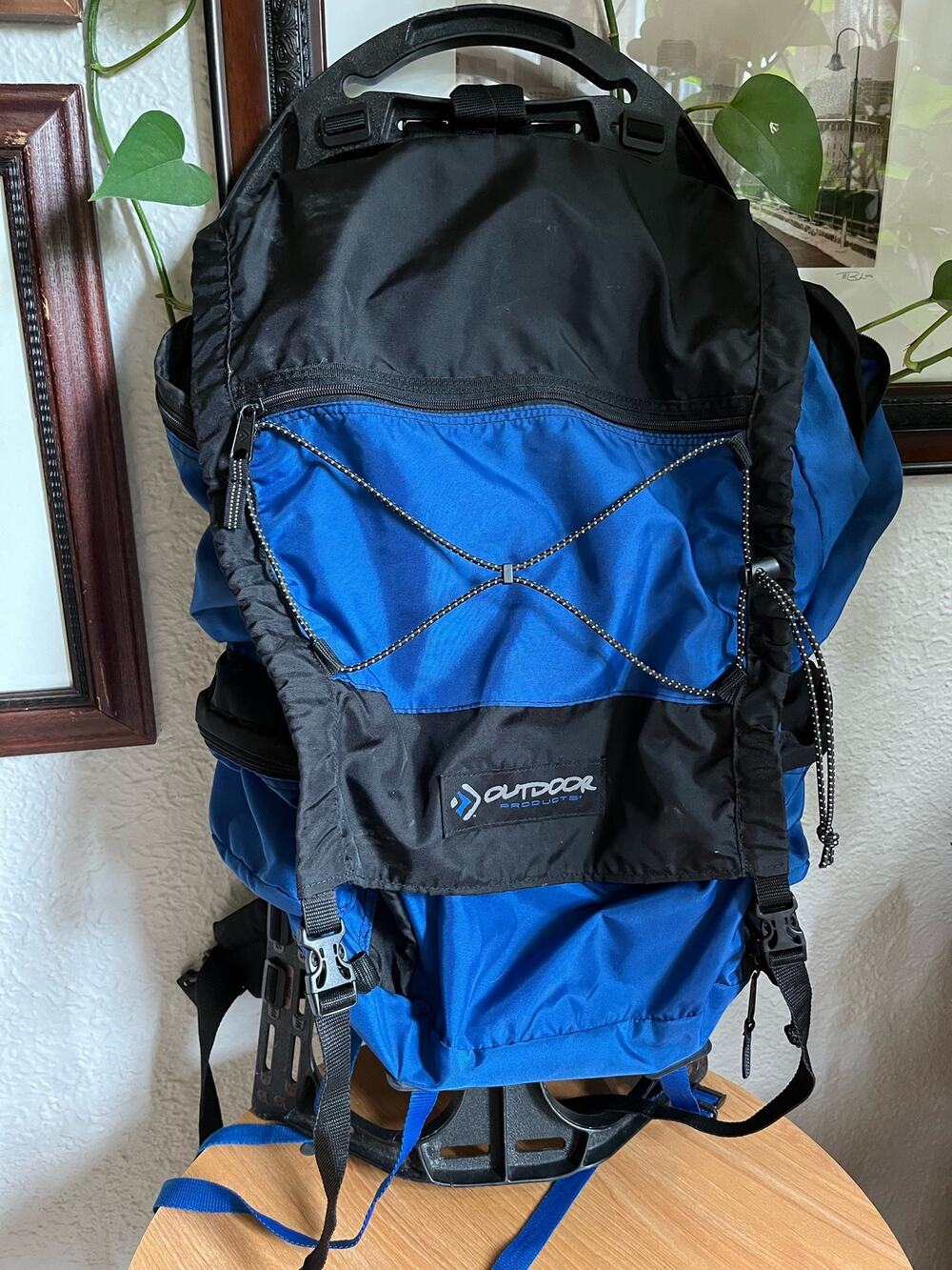 Outdoor Products Blue Outer Frame Hiking Pack